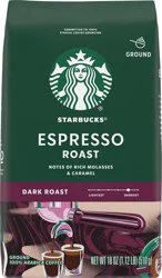 Starbucks Ground Coffee, Dark Roast Hot or Iced Coffee, Espresso Roast, 18 oz