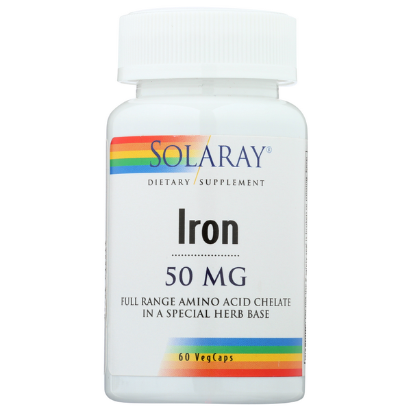 slide 1 of 1, Solaray Iron Dietary Supplement, 1 ct