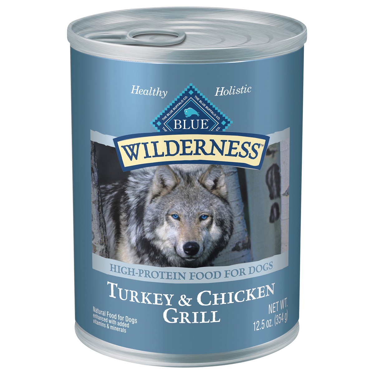 slide 1 of 5, Blue Buffalo Wilderness High Protein, Natural Adult Wet Dog Food, Turkey & Chicken Grill 12.5-oz Can, 12.5 oz