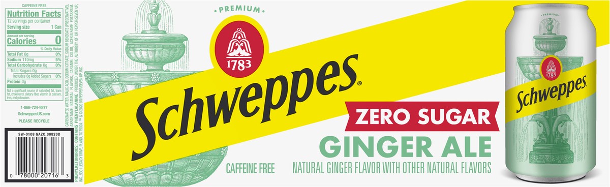 slide 3 of 7, Schweppes Diet Schweppes Ginger Ale, 12 ct; 12 fl oz