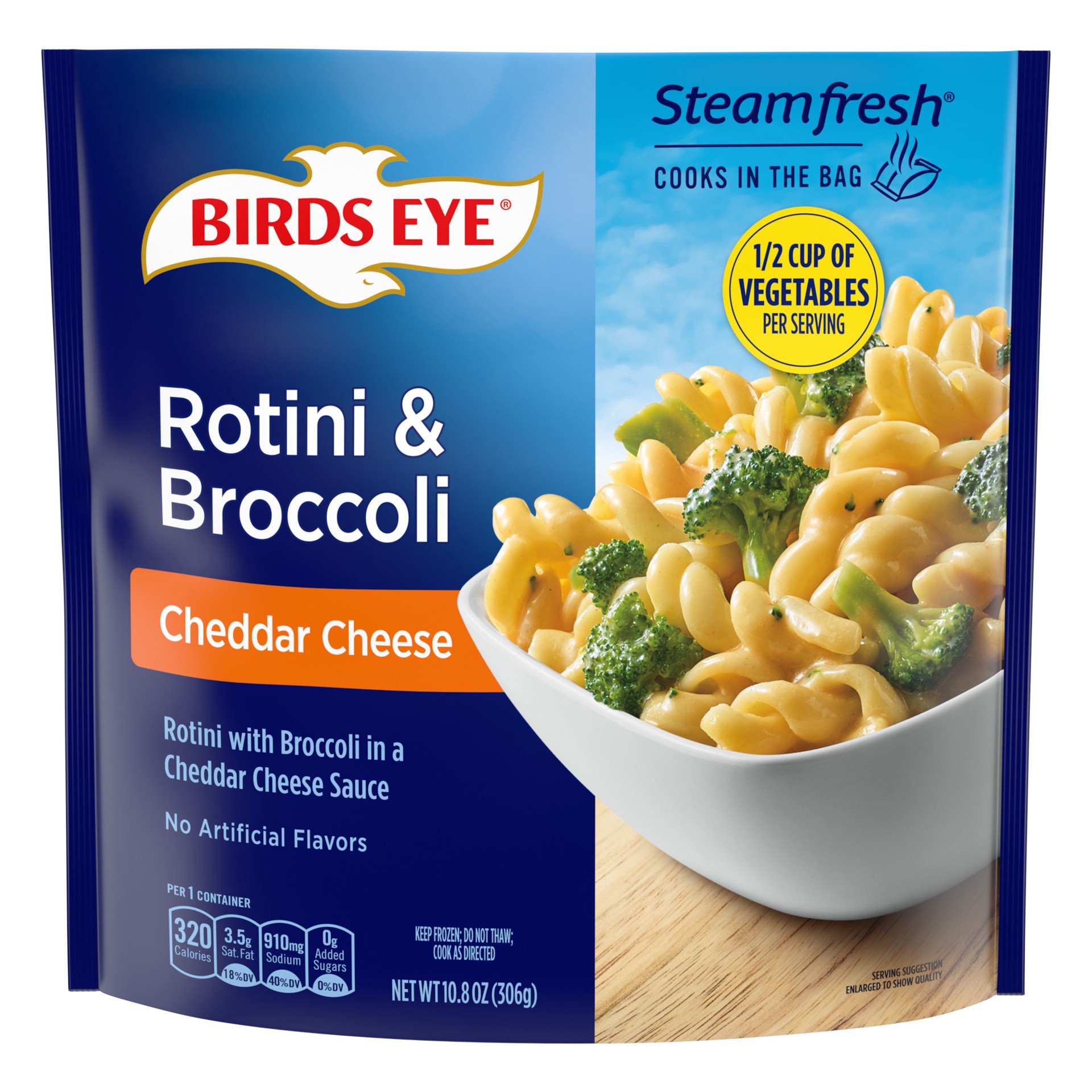 slide 1 of 5, Birds Eye Sauced Cheesy Pasta & Broccoli 10.8 oz, 10.8 oz