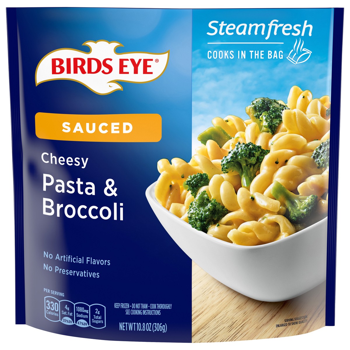 slide 1 of 5, Birds Eye Sauced Cheesy Pasta & Broccoli 10.8 oz, 10.8 oz