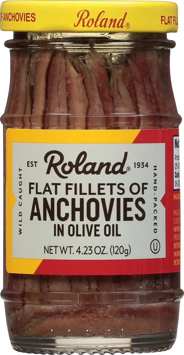 slide 5 of 11, Roland Flat Fillets of Anchovies in Olive Oil 4.23 oz, 4.23 oz