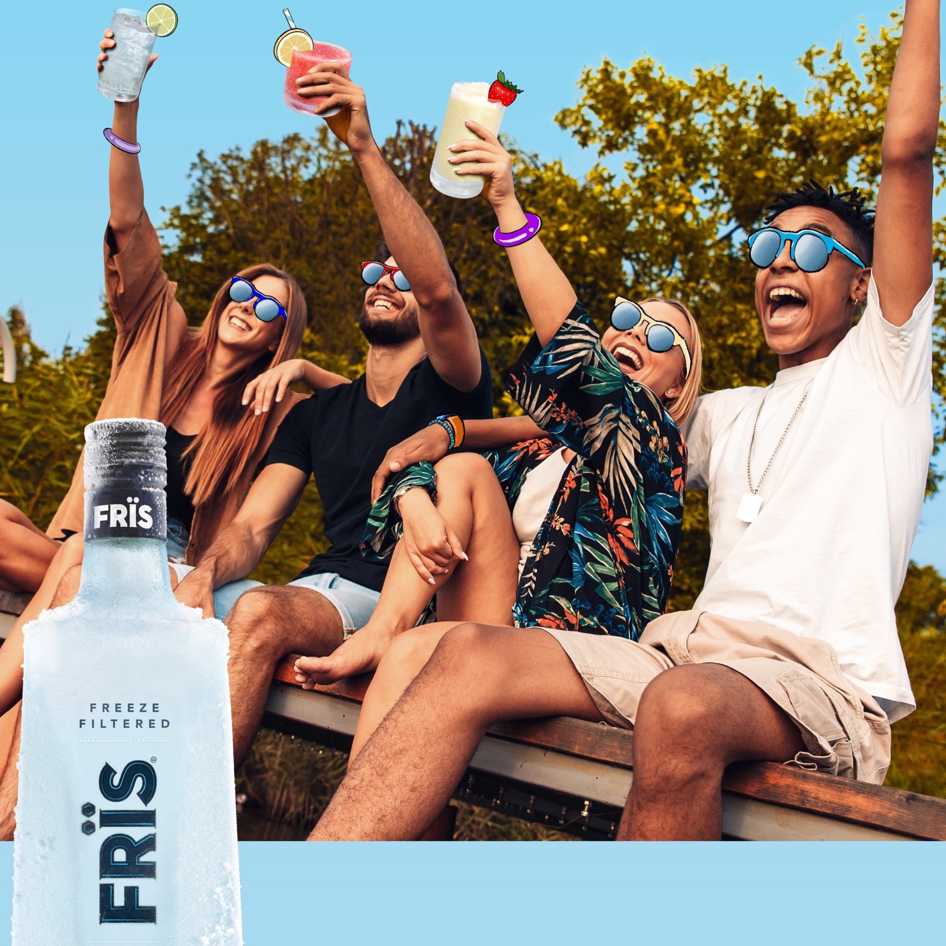 slide 4 of 4, FRIS Vodka 50ml 80 Proof, 50 ml