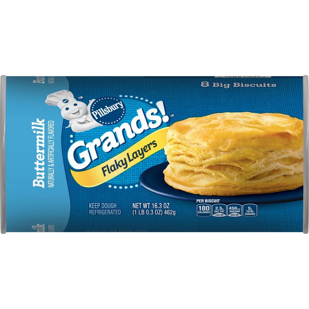 slide 2 of 3, Pillsbury Grands Flaky Layers Buttermilk Biscuits, 8 ct; 16.3 oz