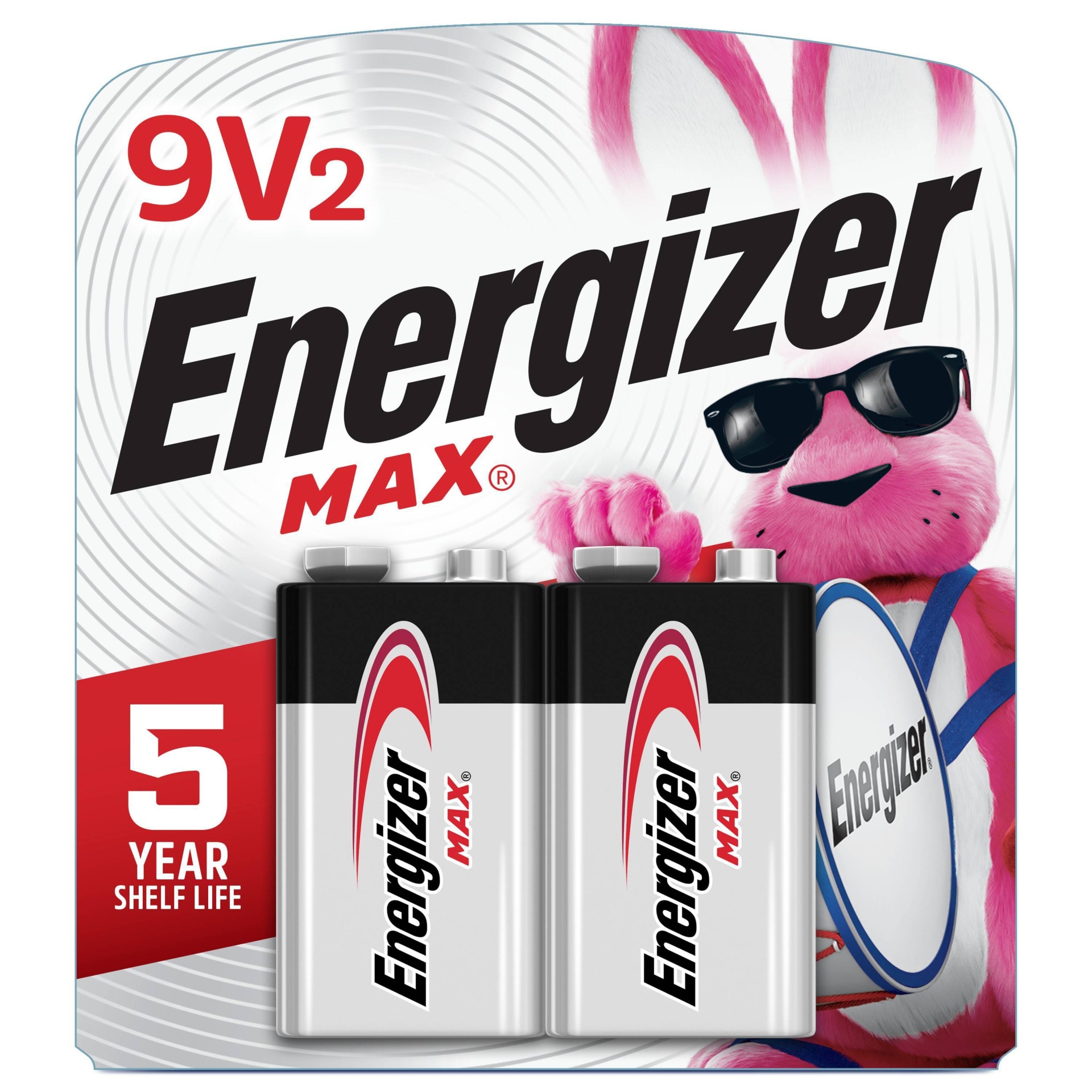 slide 1 of 8, Energizer Max 9V Batteries, 2 ct