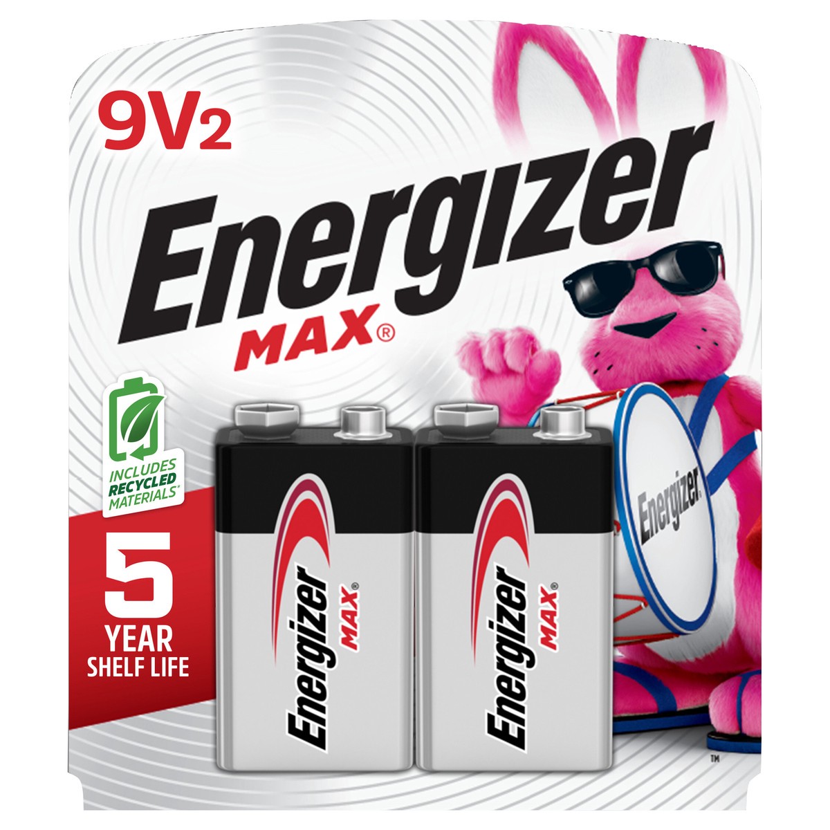 slide 1 of 3, Energizer MAX 9V Batteries (2 Pack), 9 Volt Alkaline Batteries, 2 ct