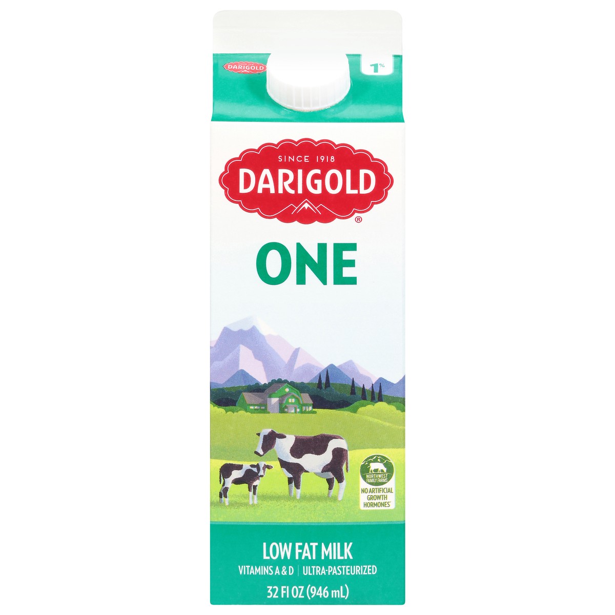 slide 1 of 9, Darigold Low Fat One Milk 32 fl oz, 32 fl oz