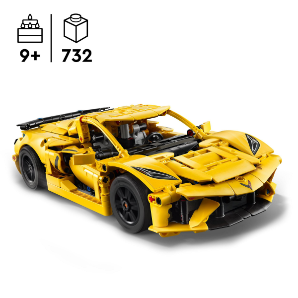 slide 5 of 21, LEGO Technic Chevrolet Corvette Stingray Toy Car Model Building Kit 42205, 1 ct
