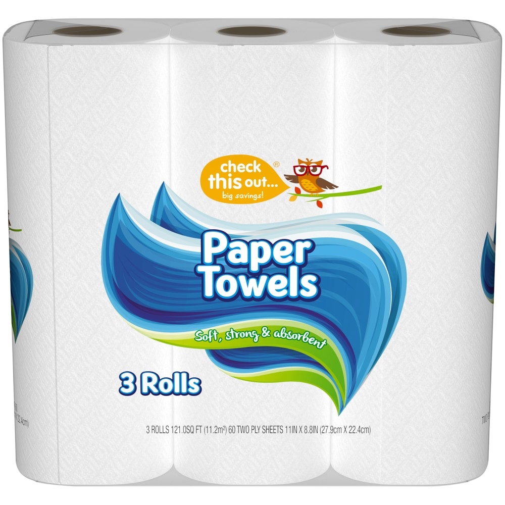 slide 1 of 1, Check This Out... Paper Towels, 3 ct