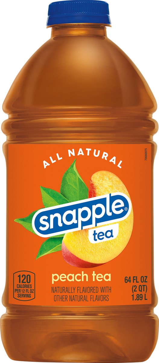 slide 1 of 5, Snapple Tea Peach - 64 fl oz, 64 fl oz