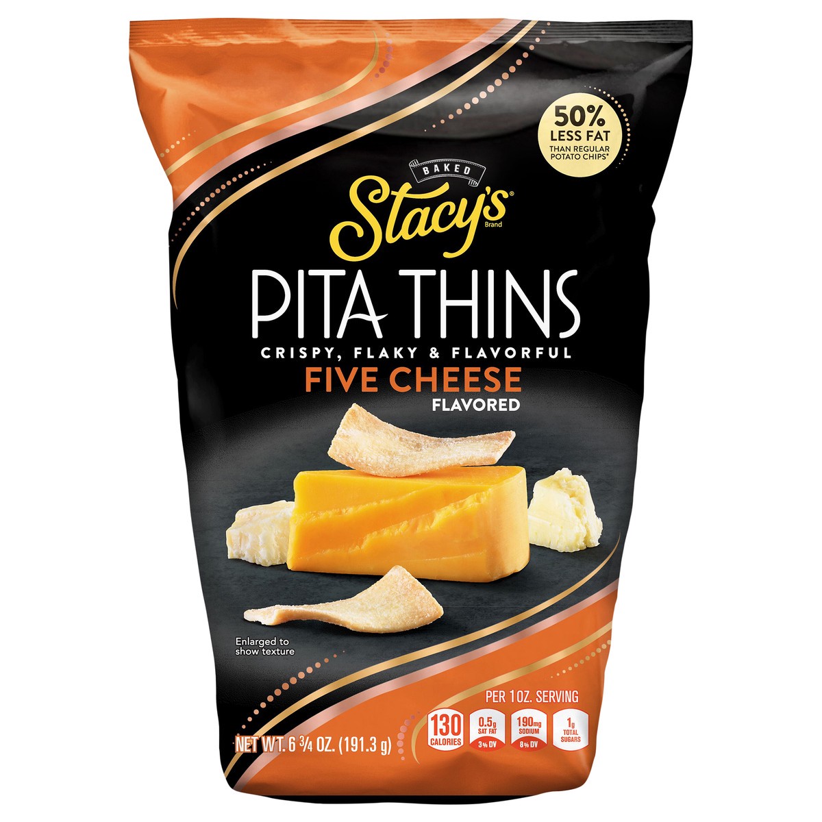 slide 1 of 6, Stacy's Baked Pita Thins Five Cheese Flavored 6 3/4 Oz, 6.75 oz