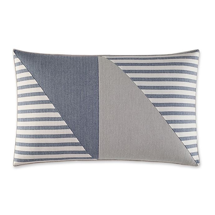 slide 1 of 1, Nautica Fairwater Pieced Geometric Throw Pillow - Medium Blue/Grey, 1 ct