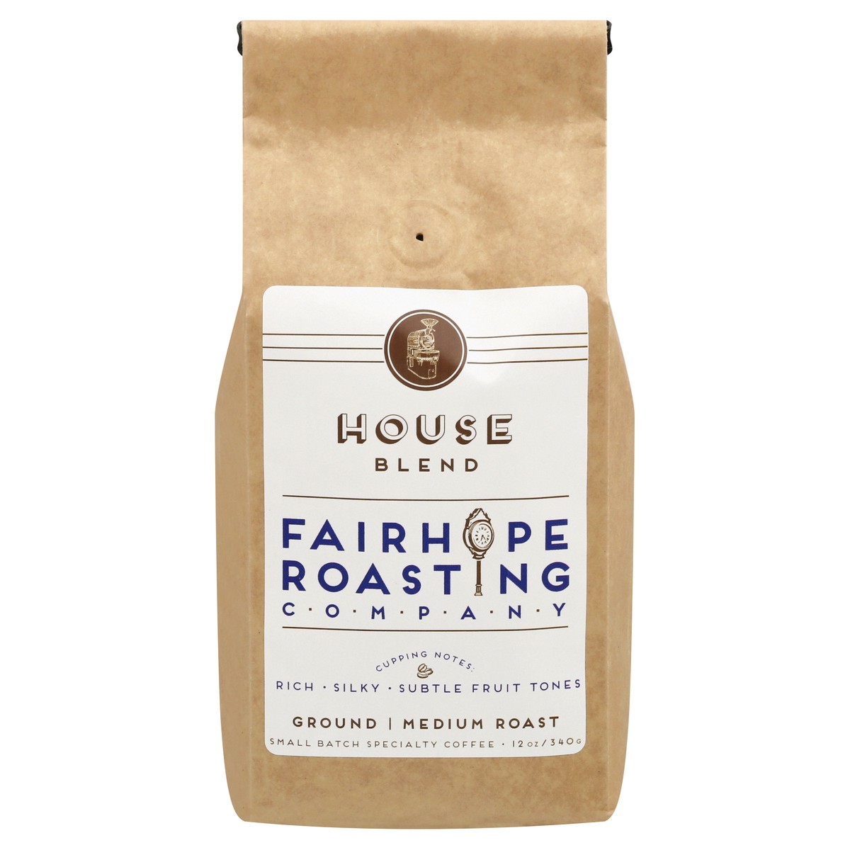 slide 1 of 12, Fairhope Roasting Company Ground Medium Roast House Blend Coffee 12 oz, 12 oz