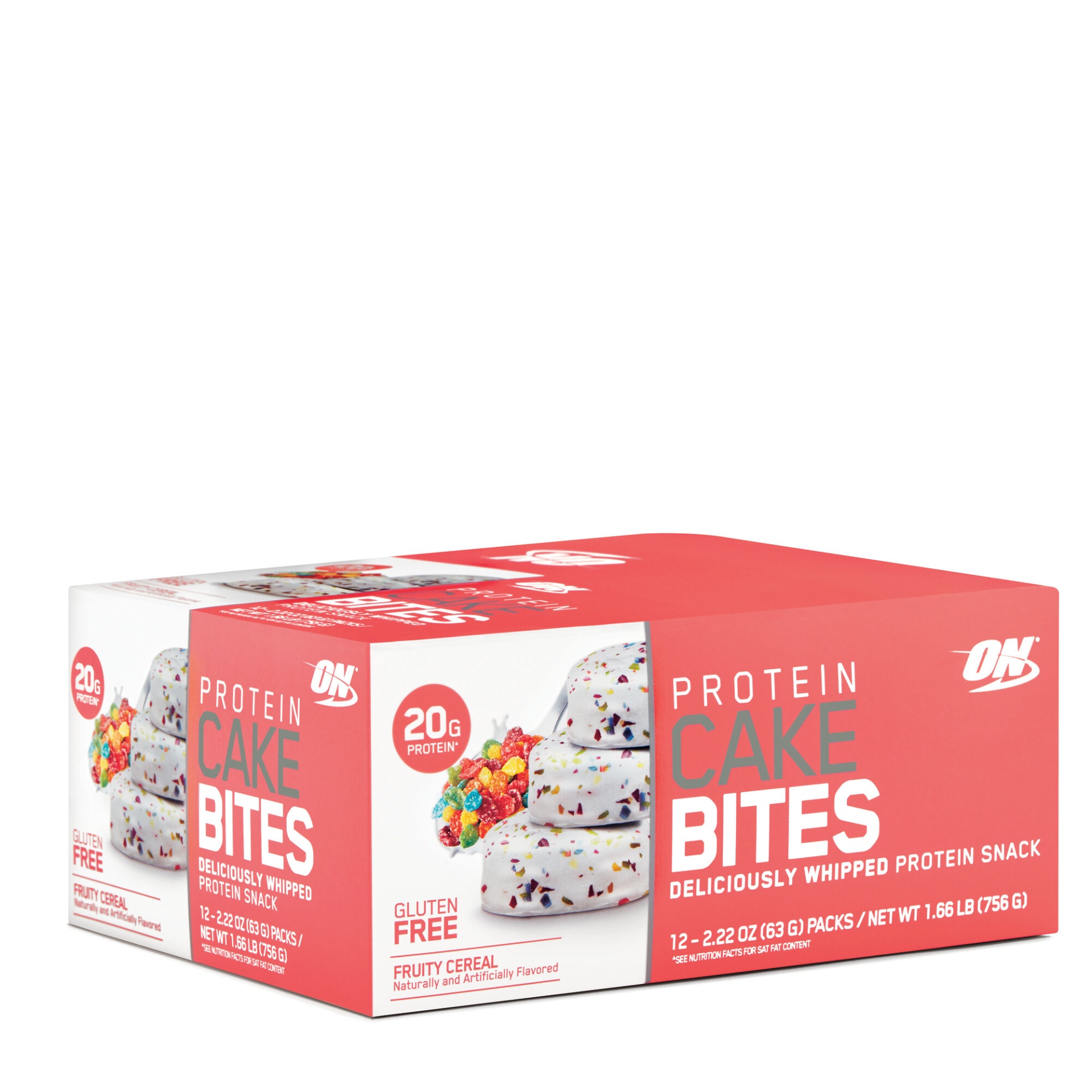 slide 1 of 1, Optimum Nutrition Protein Cake Bites - Fruity Cereal, 12 ct