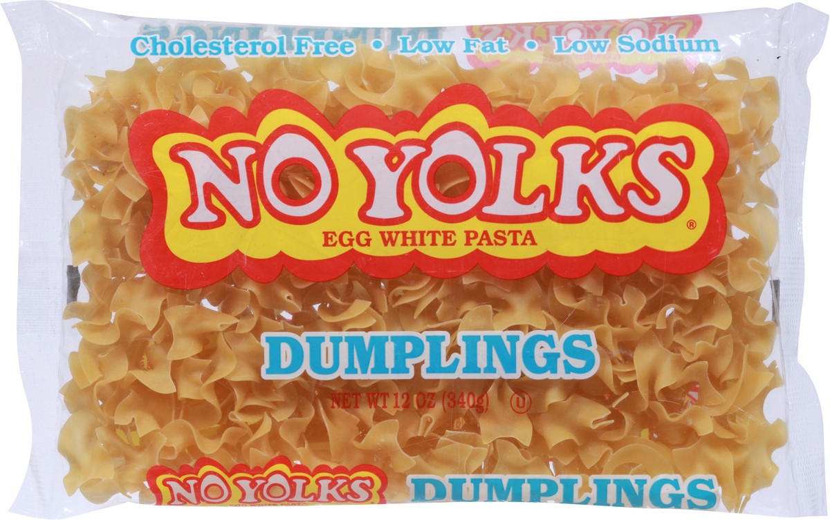 slide 6 of 9, No Yolks Dumplings Egg White Pasta 12 oz, 12 oz