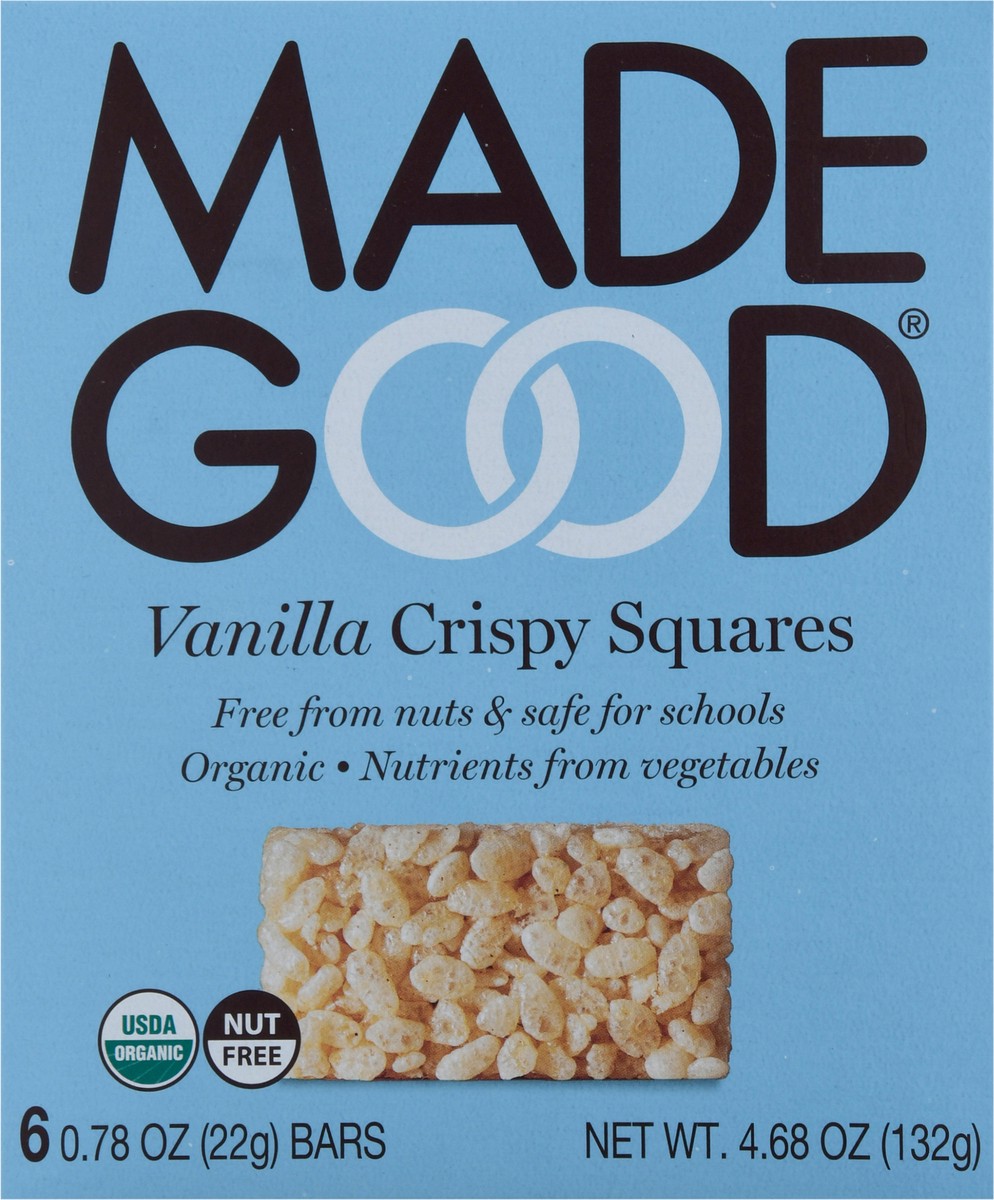 slide 4 of 9, MadeGood Vanilla Crispy Squares 6 - 0.78 oz Bars, 4.68 oz
