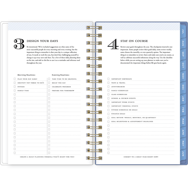 slide 7 of 8, Blue Sky Day Designer Weekly/Monthly Planner, 3-1/8'' X 6-5/8'', Bouquet, July 2021 To June 2022, 127389, 1 ct