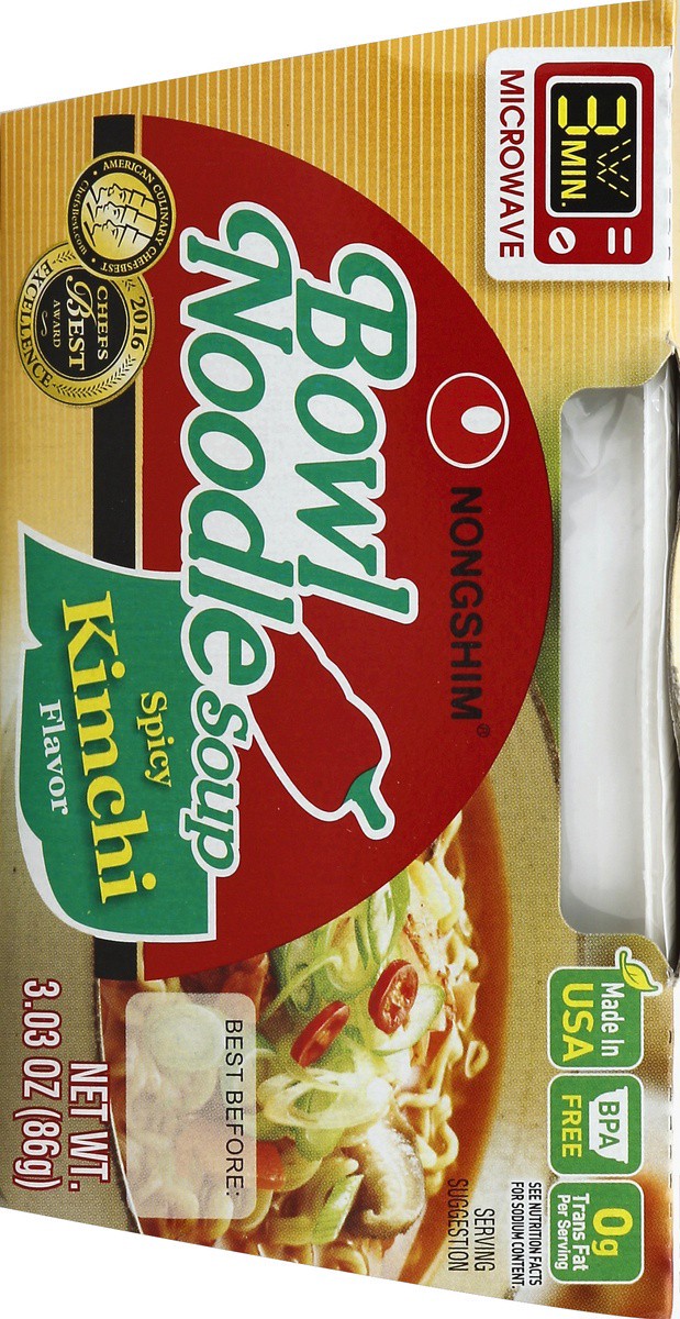slide 2 of 4, Nongshim Hot & Spicy Flavor Bowl Noodles 3.03 oz, 3.03 oz
