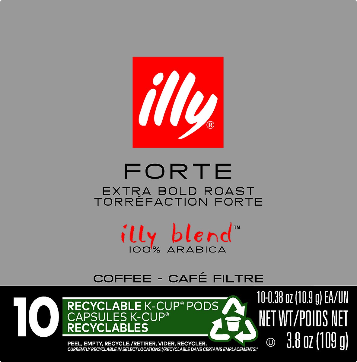slide 2 of 10, illy Blend K-Cup Pods Extra Bold Roast Forte Coffee - 10 ct, 10 ct