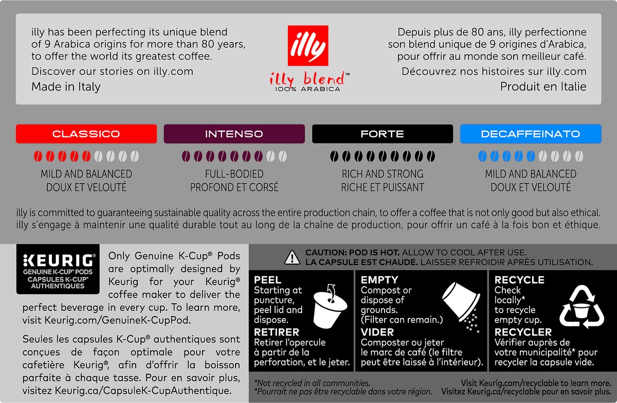 slide 7 of 10, illy Blend K-Cup Pods Extra Bold Roast Forte Coffee - 10 ct, 10 ct