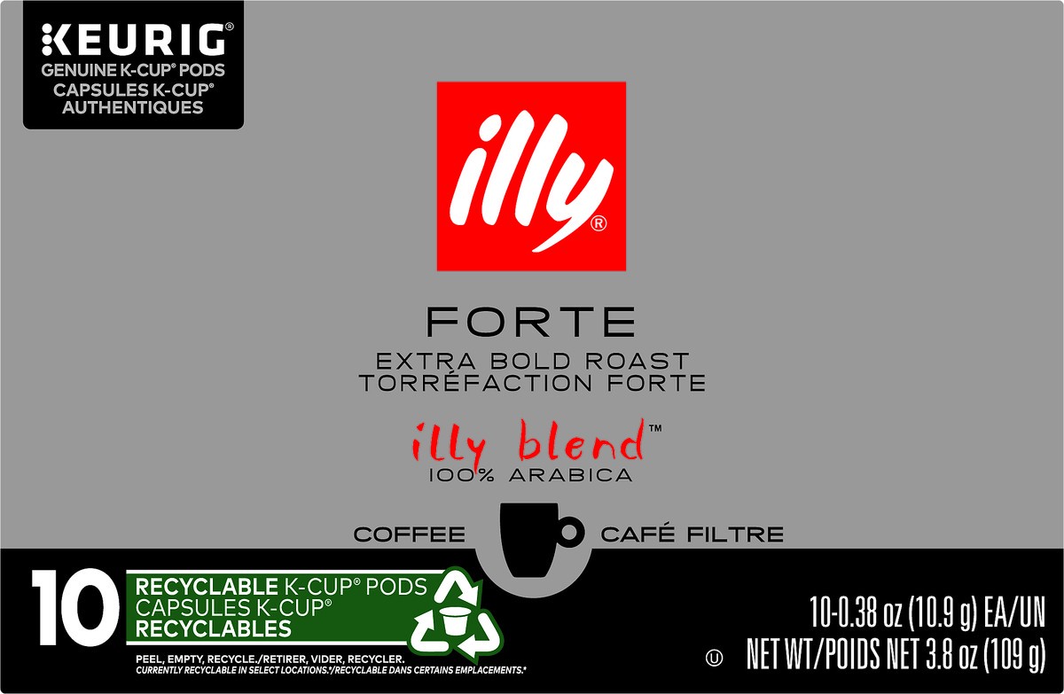 slide 7 of 10, illy Blend K-Cup Pods Extra Bold Roast Forte Coffee - 10 ct, 10 ct