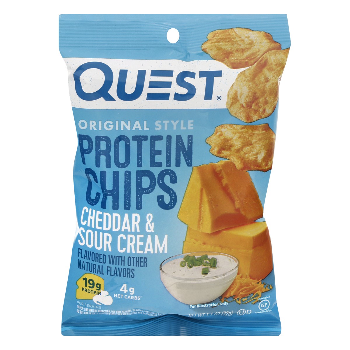 slide 1 of 10, Quest Original Style Cheddar & Sour Cream Protein Chips 1.1 oz, 1.1 oz