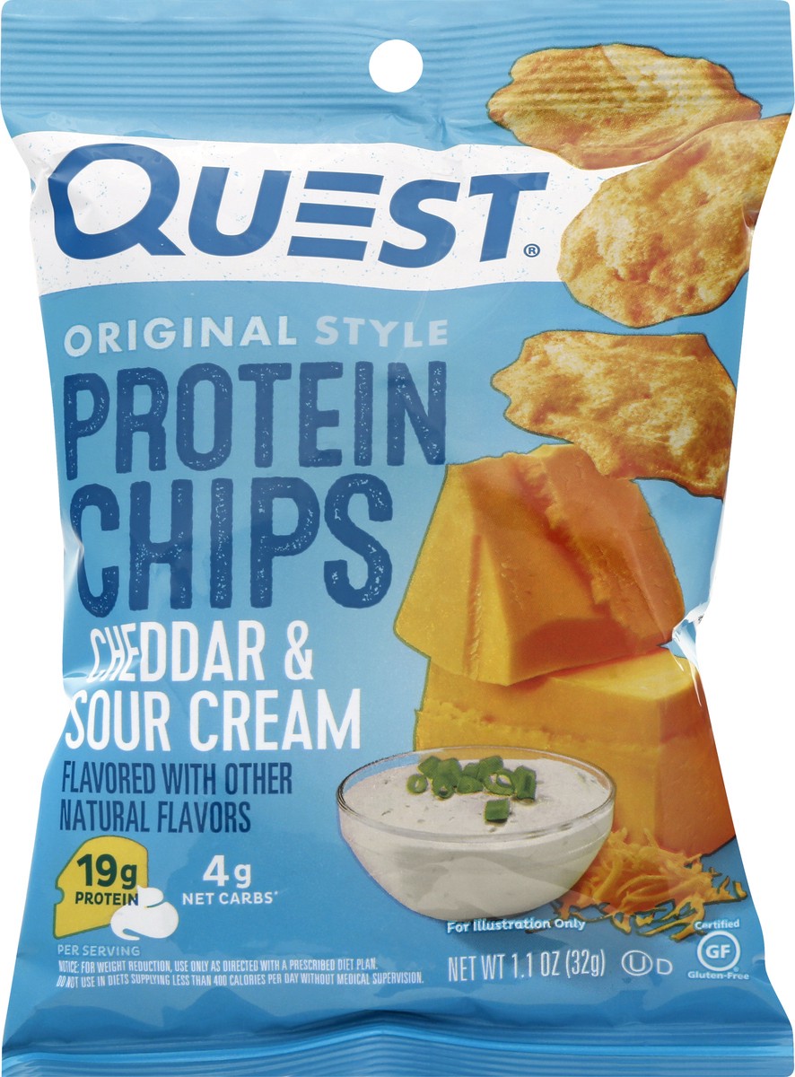 slide 1 of 10, Quest Original Style Cheddar & Sour Cream Protein Chips 1.1 oz, 1.1 oz