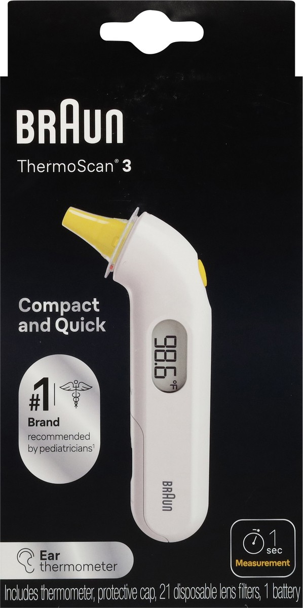 slide 3 of 11, Braun Thermoscan 3 Ear Thermometer 1 ea, 1 ct