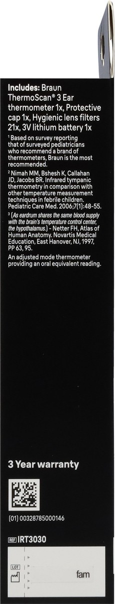 slide 4 of 11, Braun Thermoscan 3 Ear Thermometer 1 ea, 1 ct