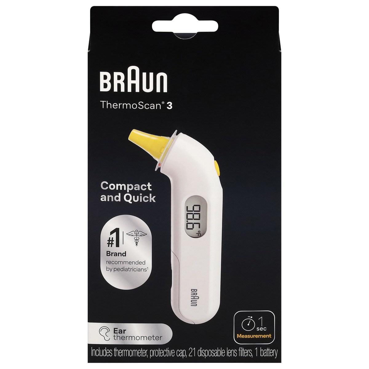 slide 6 of 11, Braun Thermoscan 3 Ear Thermometer 1 ea, 1 ct