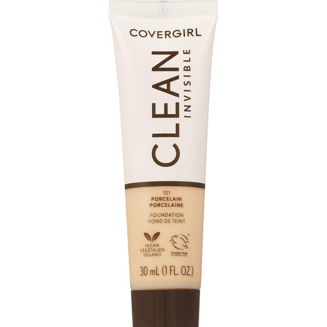 slide 1 of 1, Covergirl Clean Invisible Liquid Foundation - Porcelain, 1 oz
