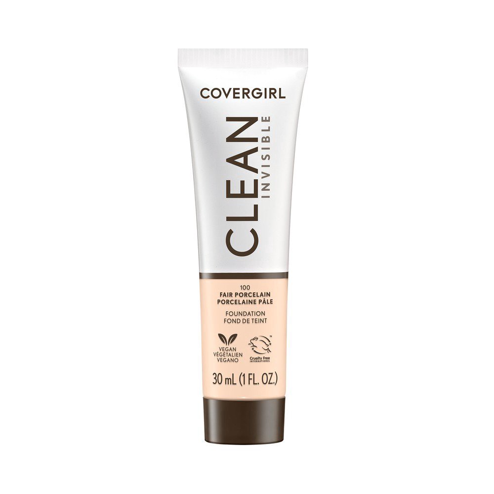 slide 1 of 1, Covergirl Clean Invisible Liquid Foundation - Fair Porcelain, 1 oz