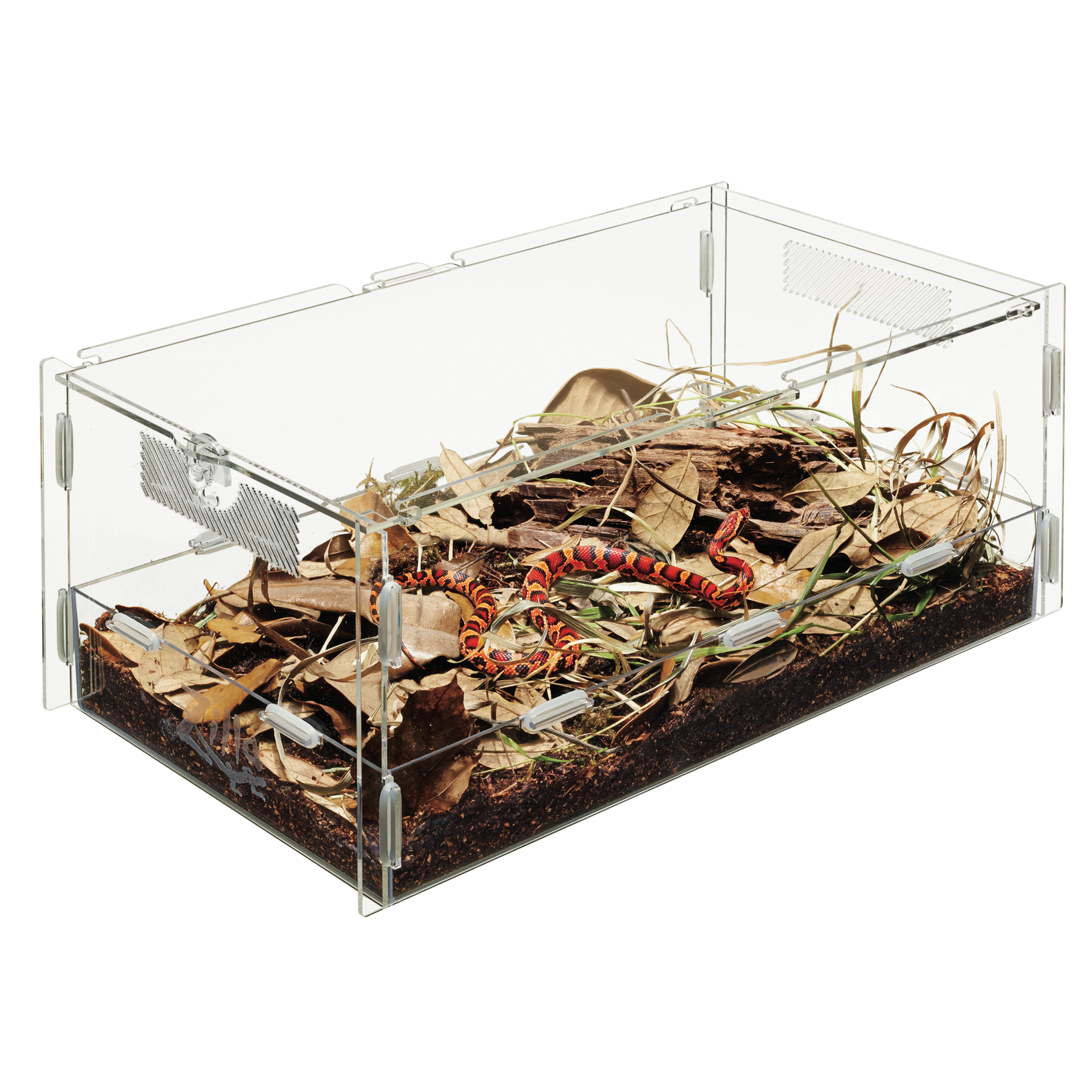 slide 3 of 10, Zilla Micro Habitat Terrariums with Locking Latch Terrestrial, Large, 1 ct