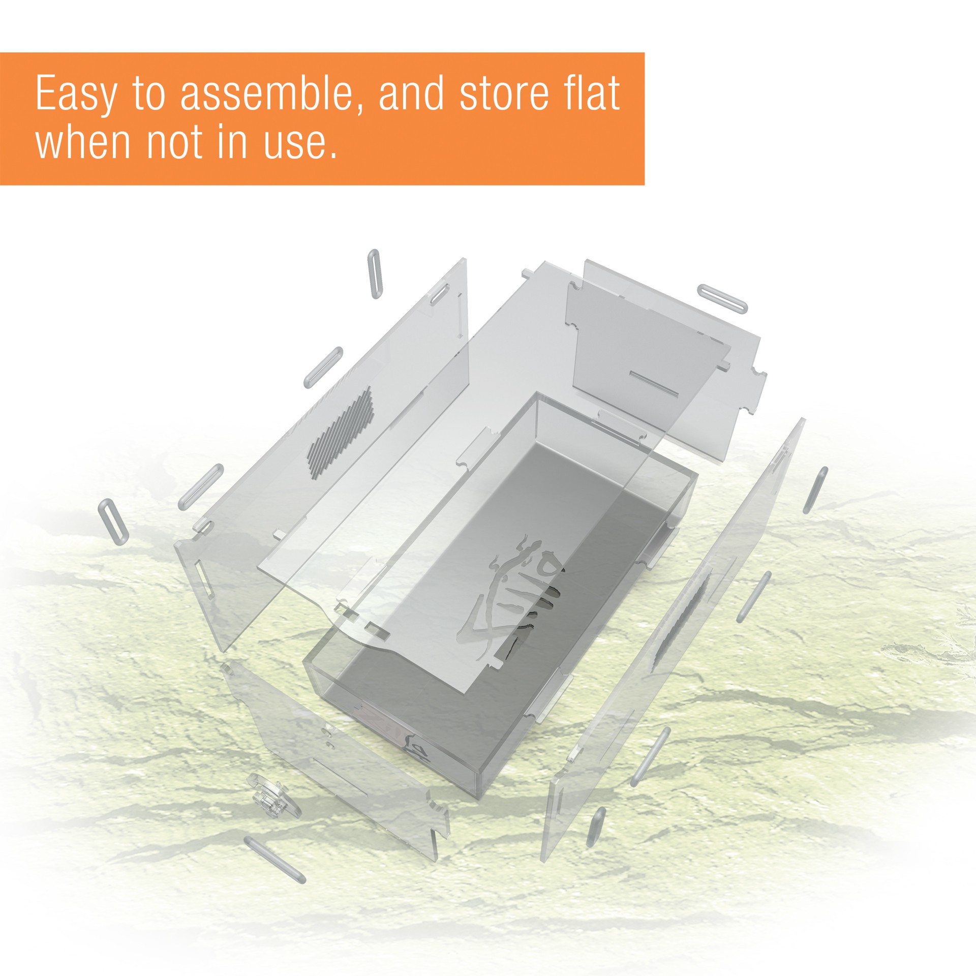 slide 2 of 10, Zilla Micro Habitat Terrariums with Locking Latch Terrestrial, Large, 1 ct