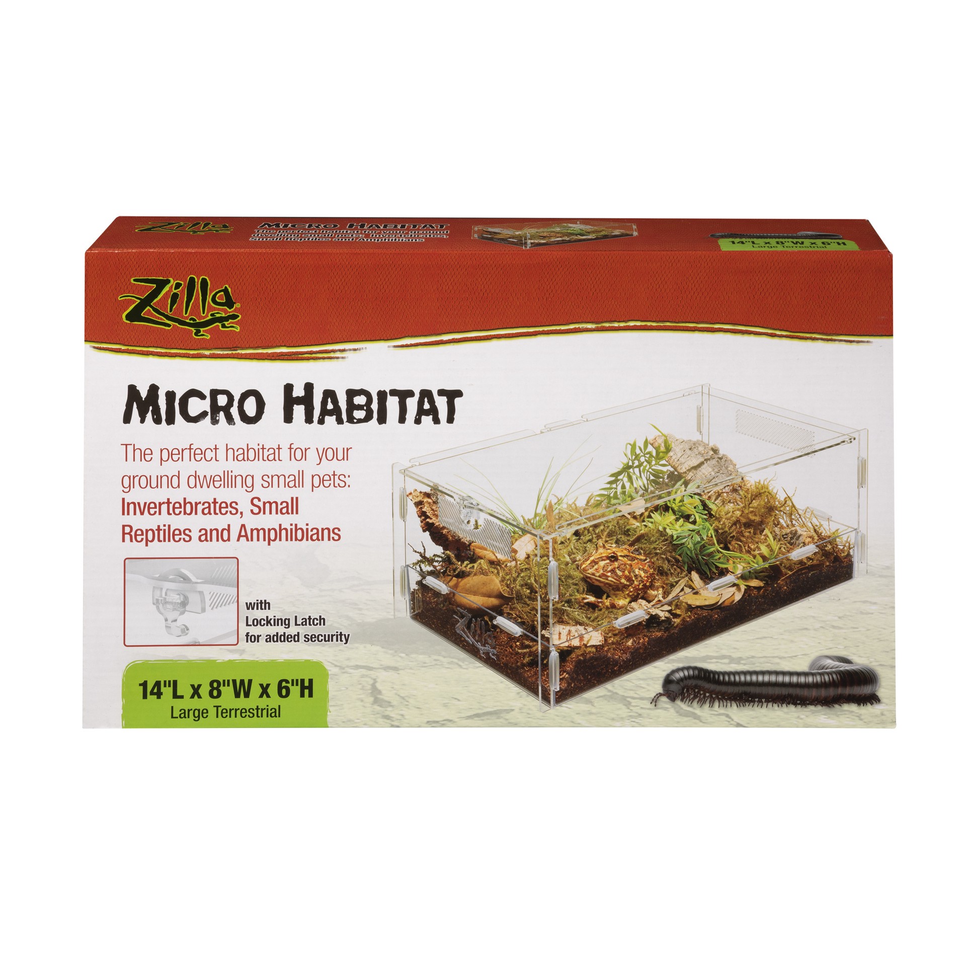 slide 4 of 10, Zilla Micro Habitat Terrariums with Locking Latch Terrestrial, Large, 1 ct