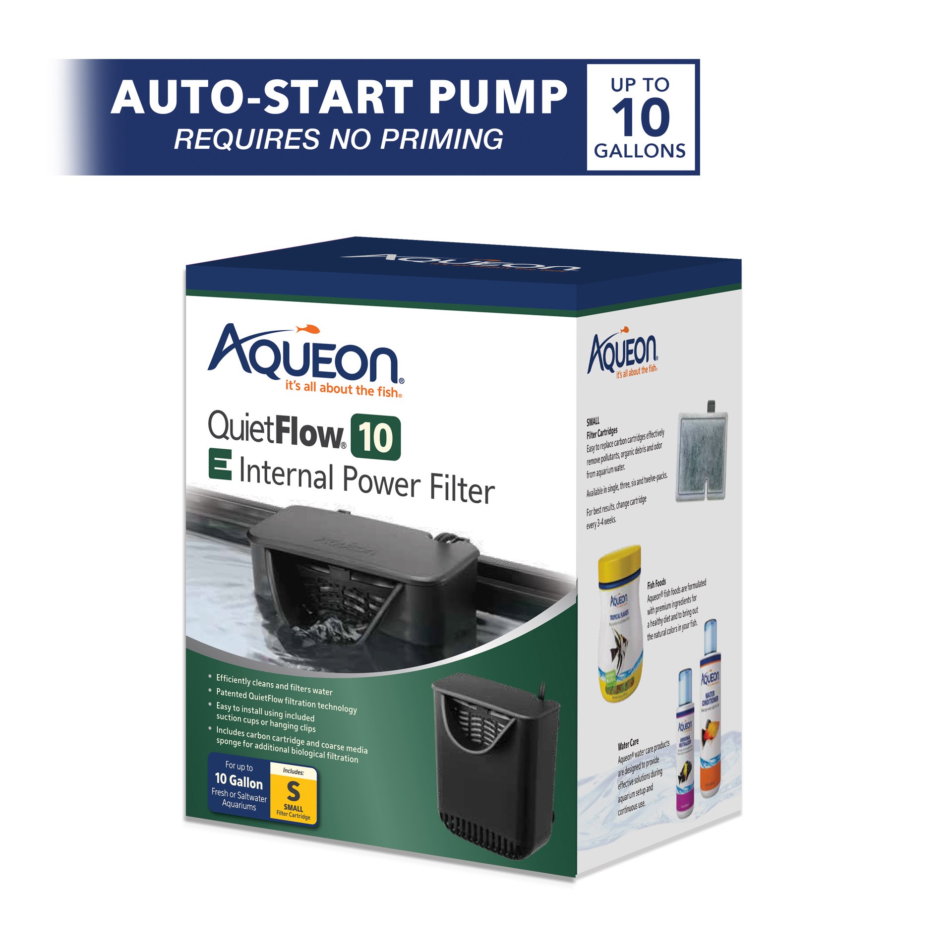 slide 7 of 10, Aqueon QuietFlow E Internal Power Filter Small - 10 Gallon, 1 ct