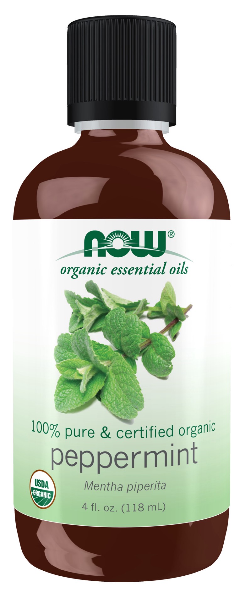 slide 1 of 4, NOW Peppermint Oil, Organic - 4 fl. oz., 4 oz