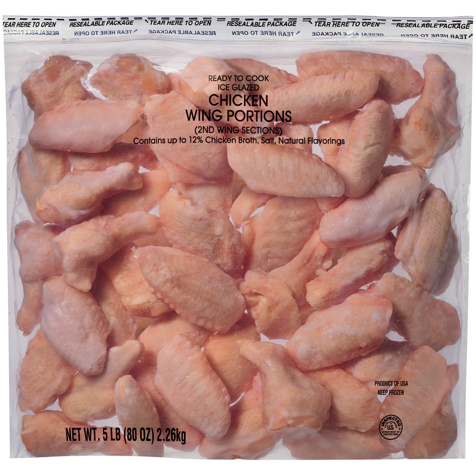 slide 2 of 6, Tyson Mid Joint Chicken Wing Frozen, 5 lb