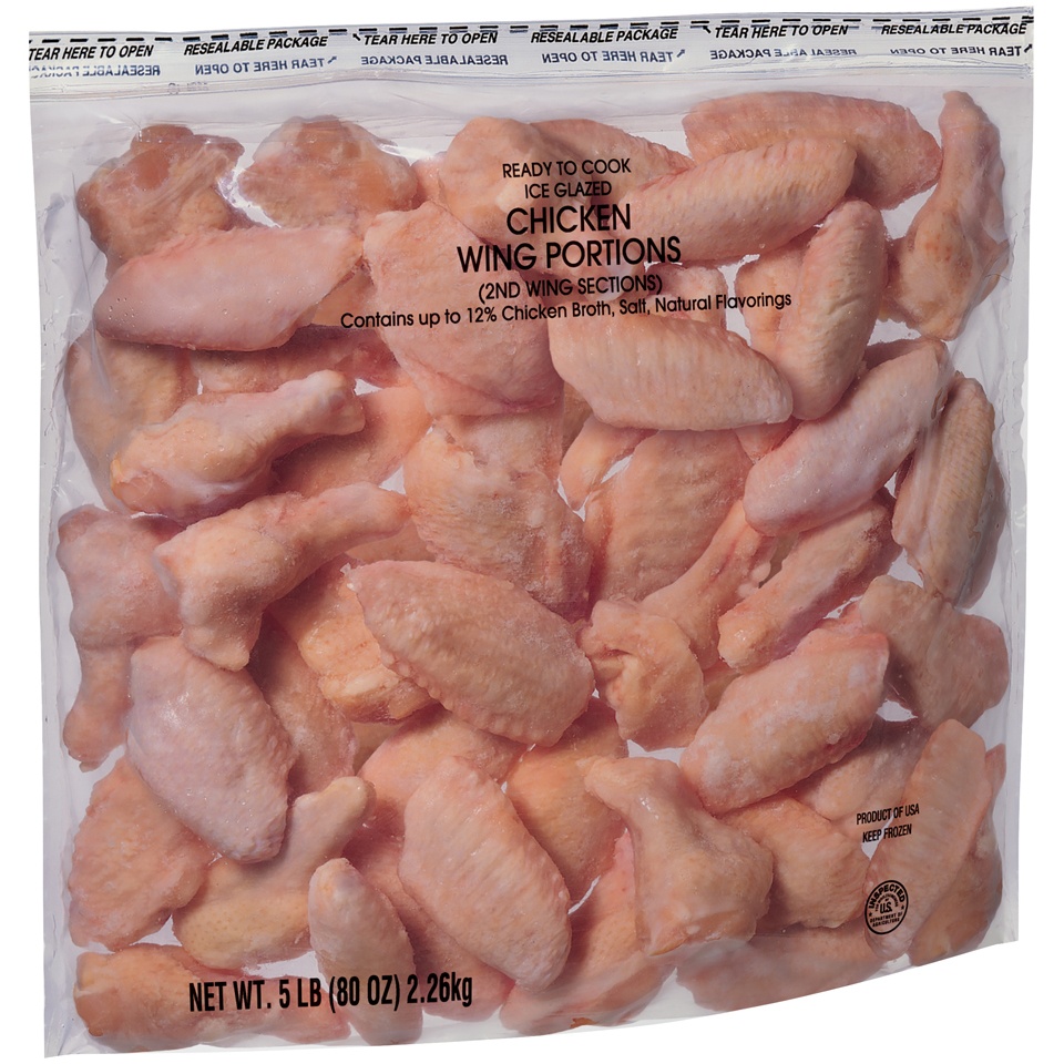 slide 3 of 6, Tyson Mid Joint Chicken Wing Frozen, 5 lb