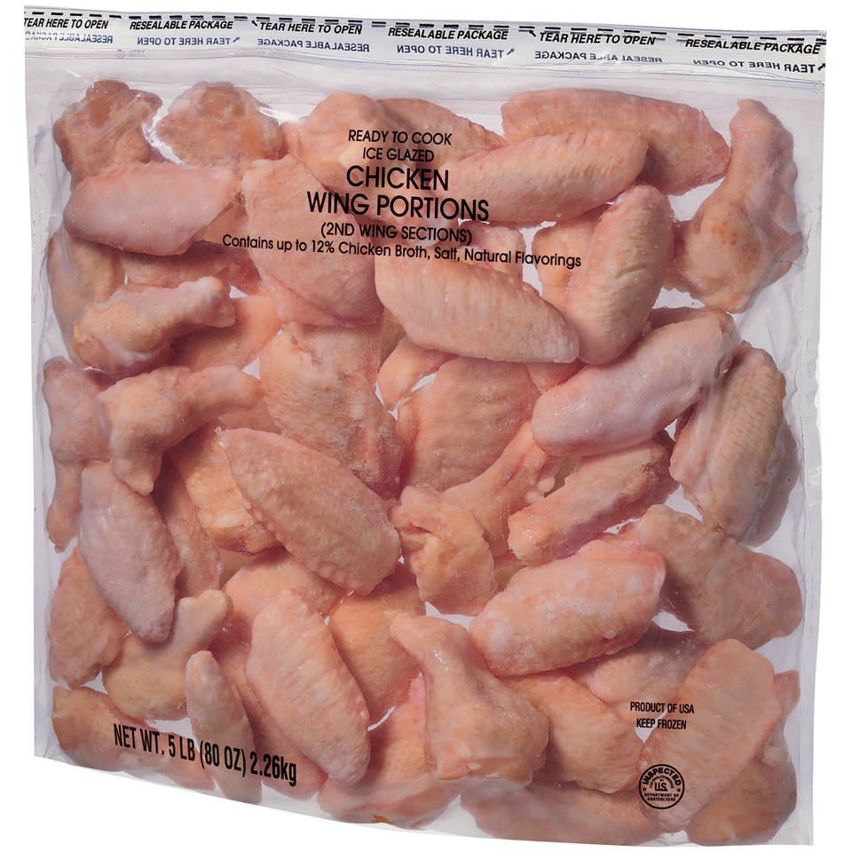 slide 4 of 6, Tyson Mid Joint Chicken Wing Frozen, 5 lb