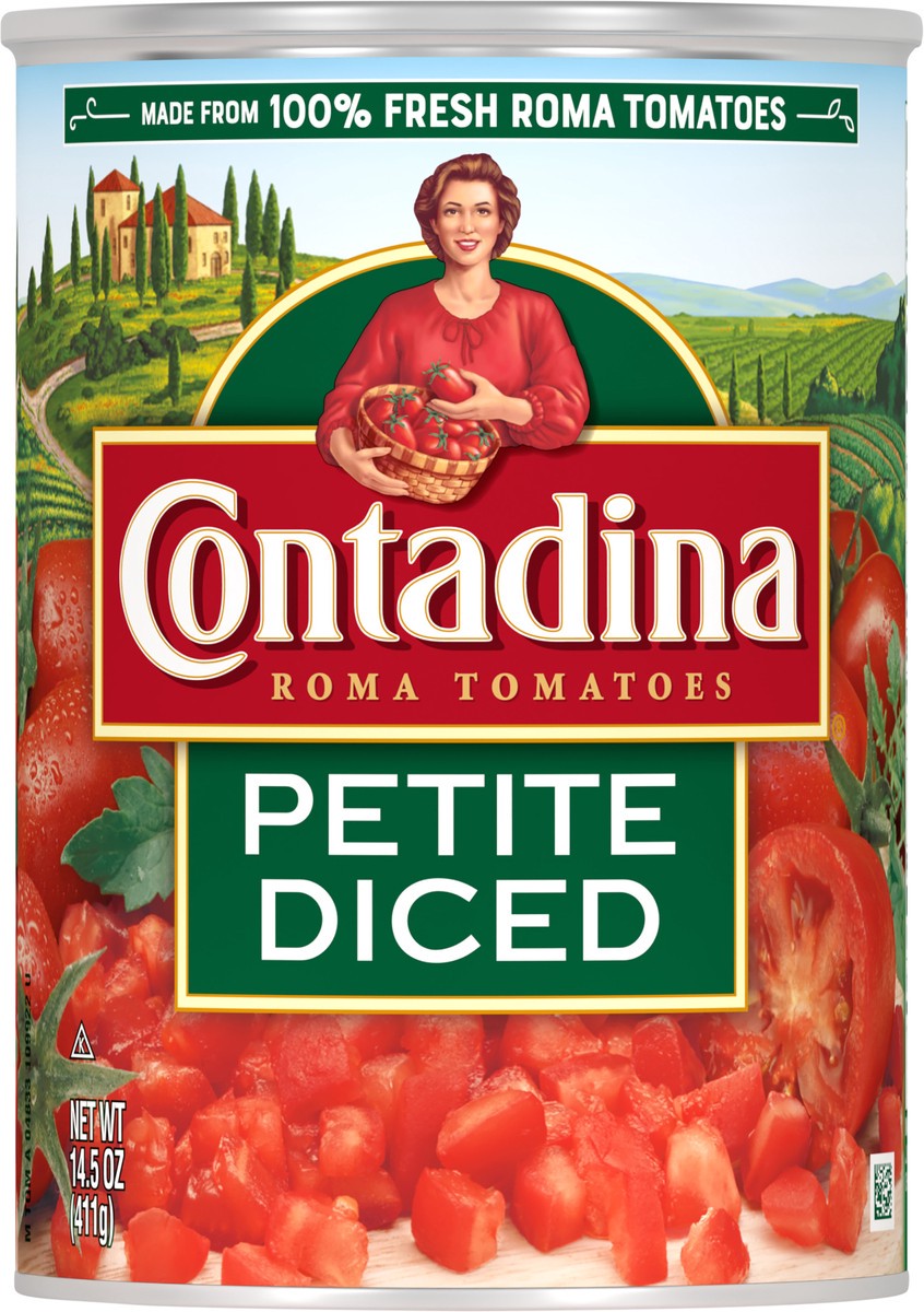 slide 3 of 7, Contadina Petite Diced Roma Tomatoes 14.5 oz Can, 14.5 oz