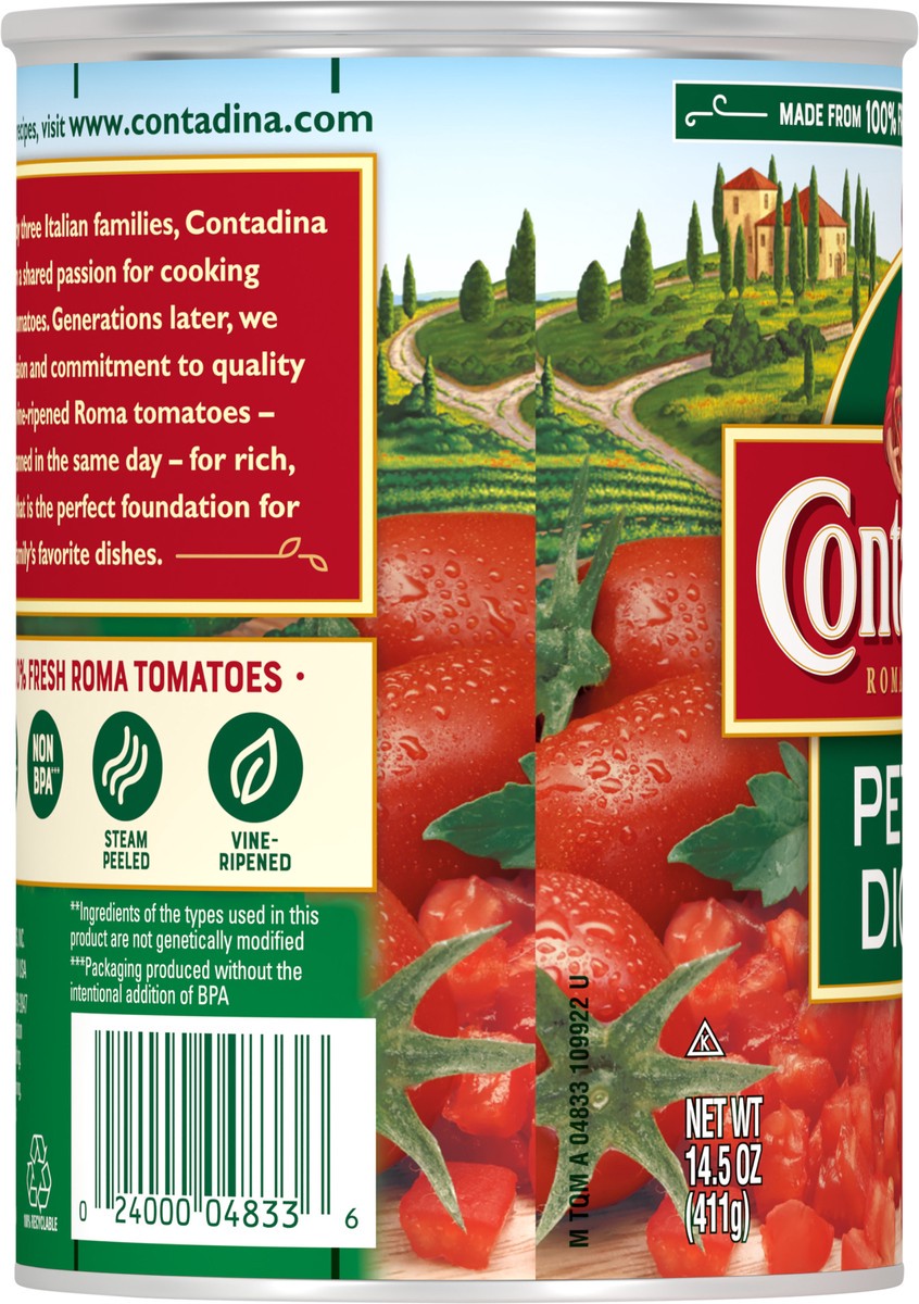 slide 2 of 7, Contadina Petite Diced Roma Tomatoes 14.5 oz Can, 14.5 oz