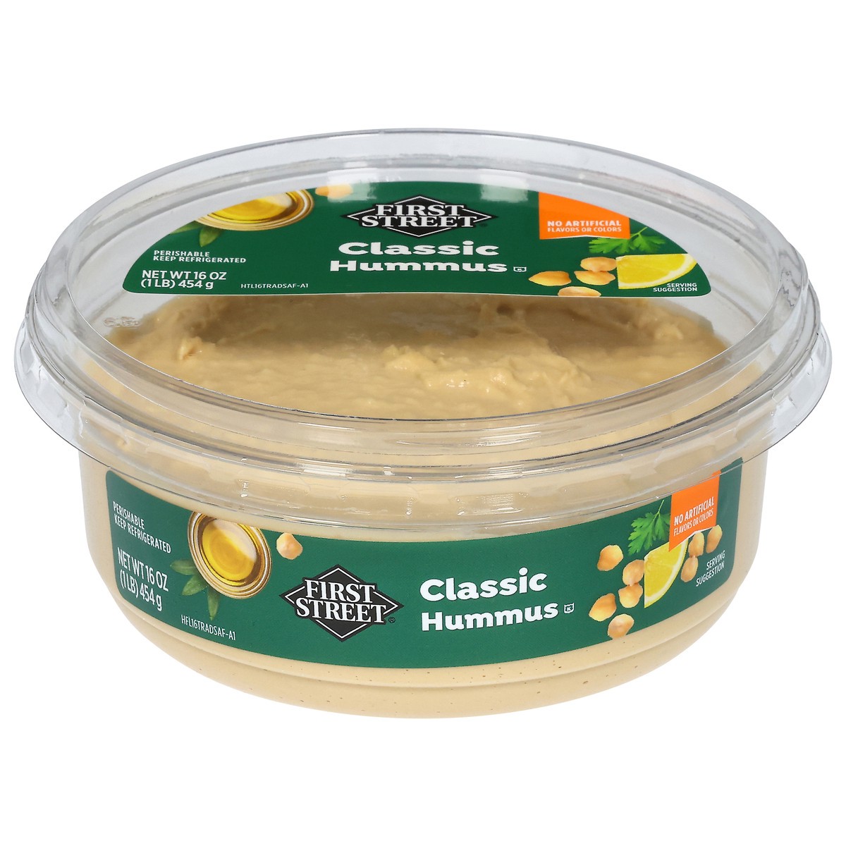 slide 3 of 4, First Street Traditional Hummus, 16 oz