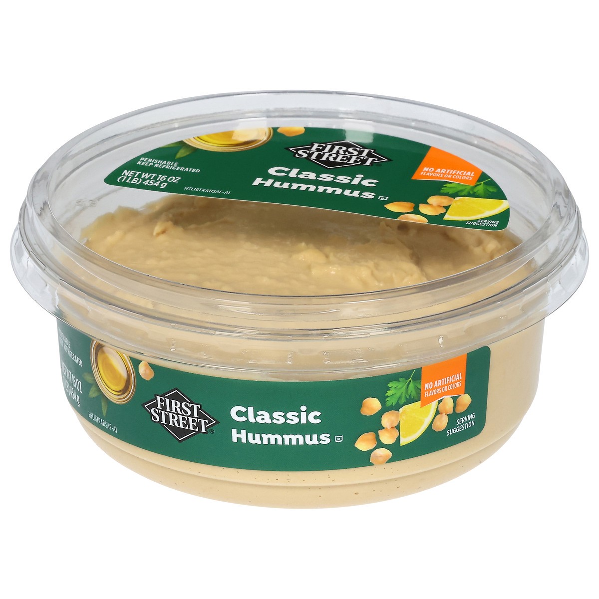 slide 2 of 4, First Street Traditional Hummus, 16 oz