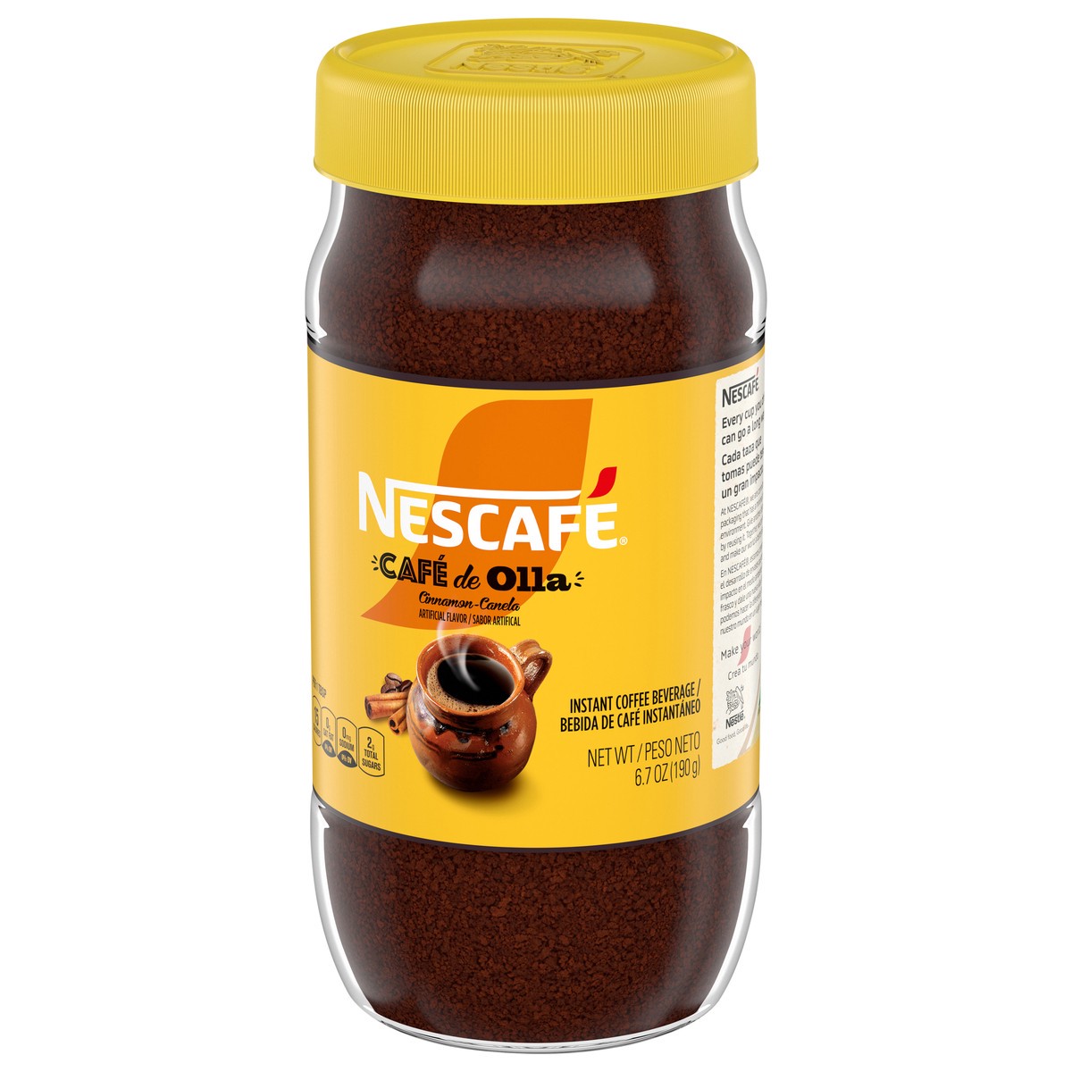 slide 4 of 4, Nescafé Cafe de Olla, Cinnamon Flavored Instant Coffee- 6.7 oz, 6.7 oz
