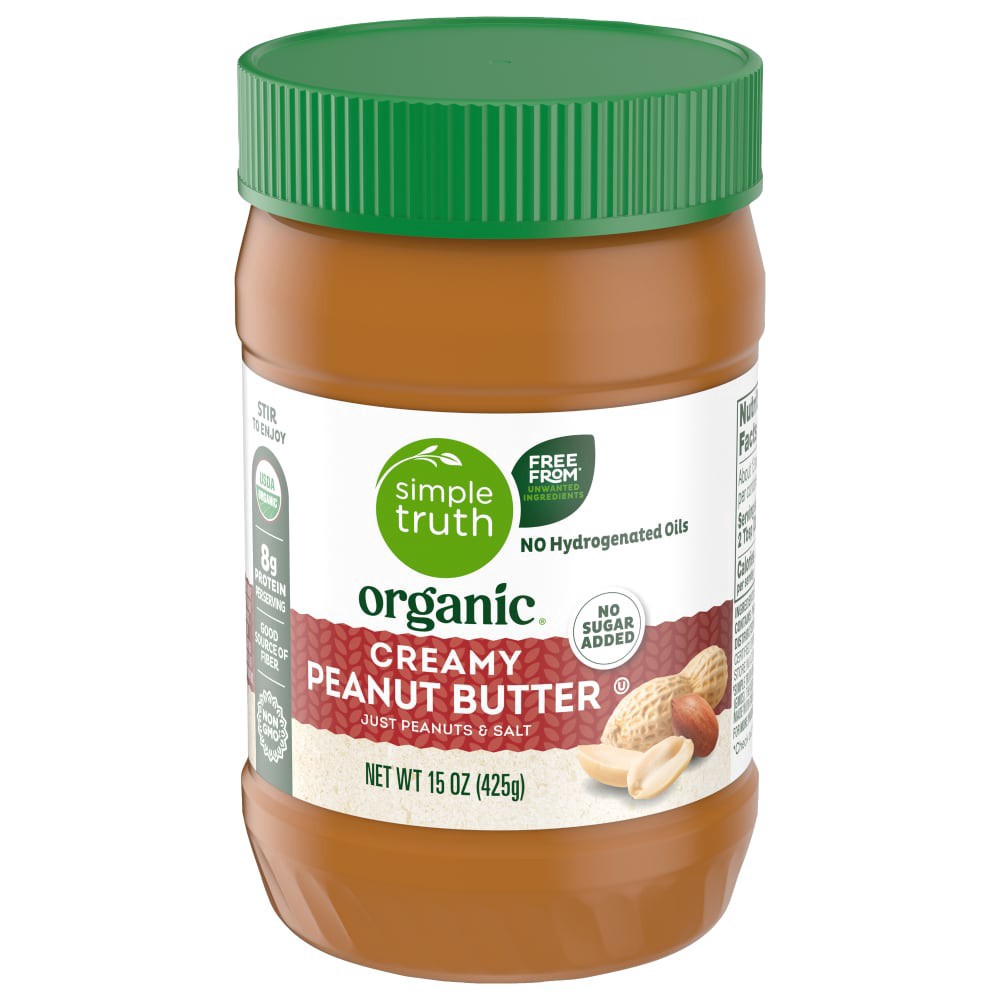 slide 2 of 6, Simple Truth Organic Creamy Unstabilized Peanut Butter, 15 oz