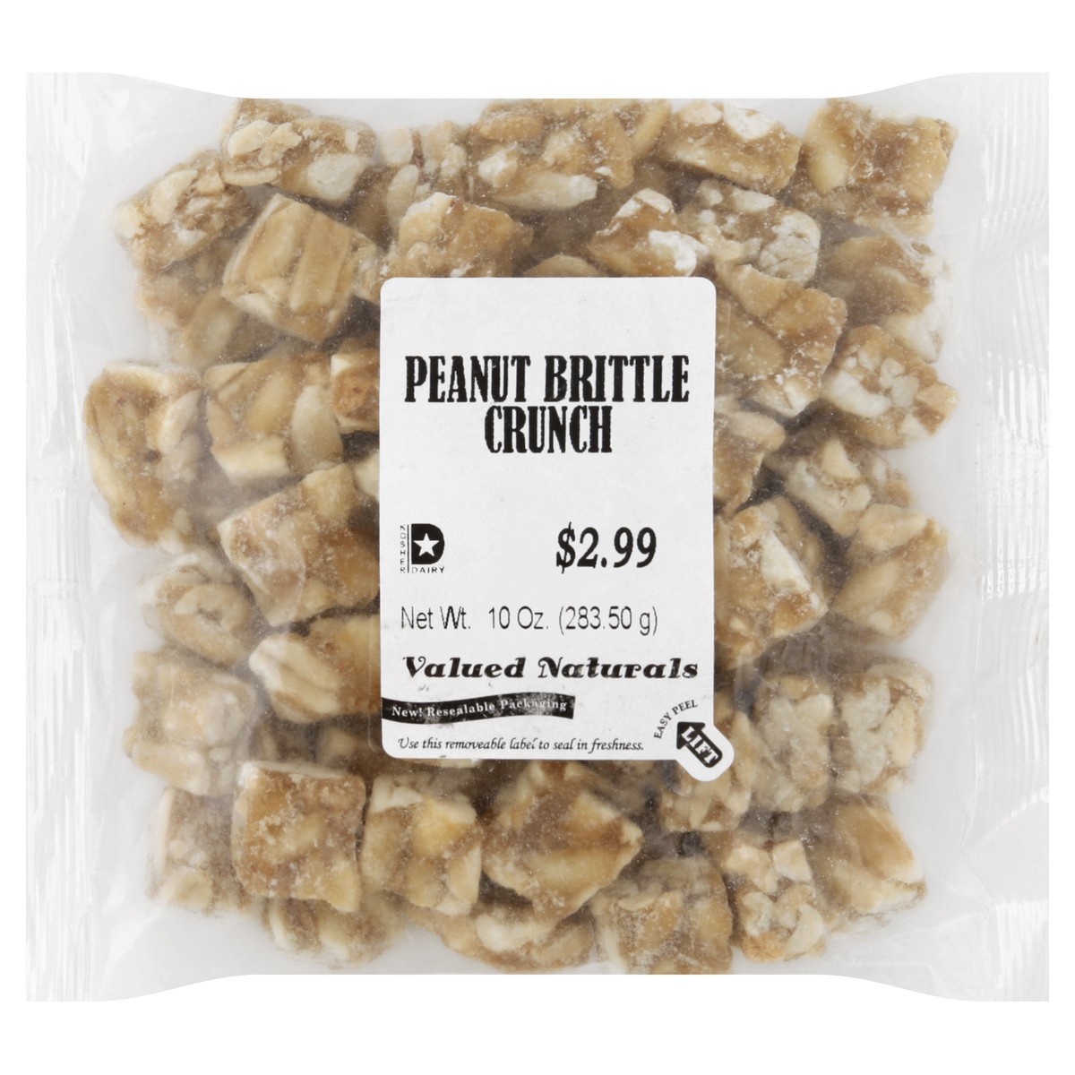 slide 3 of 6, Valued Naturals Peanut Brittle Crunch 10 oz, per lb