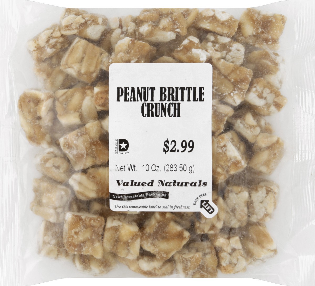 slide 1 of 6, Valued Naturals Peanut Brittle Crunch 10 oz, per lb