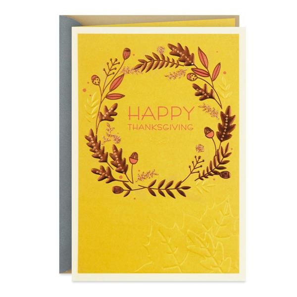 slide 1 of 1, Hallmark Thanksgiving Card (Fall Leaves Giving Thanks For You), 1 ct